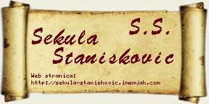 Sekula Stanišković vizit kartica